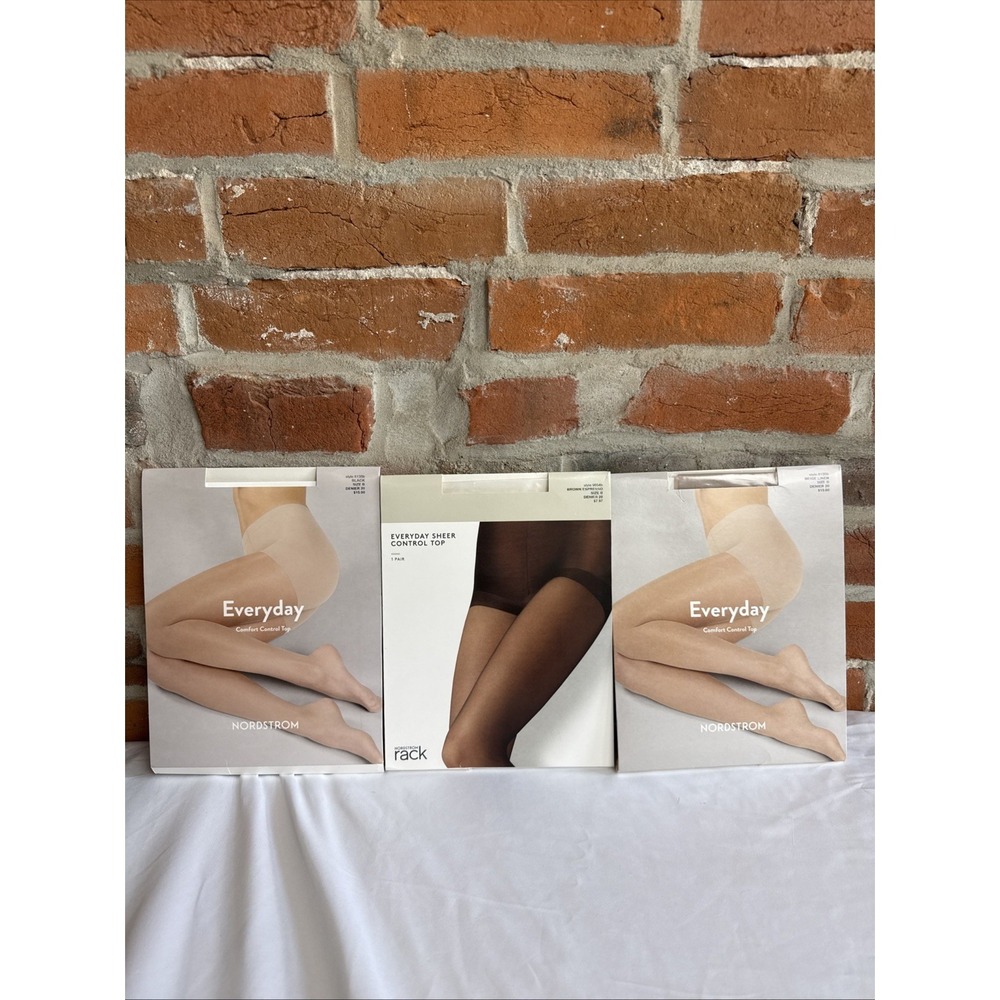 Nordstrom Everyday Comfort Control‎ Top Size B Set Of 3 Black Brown Beige